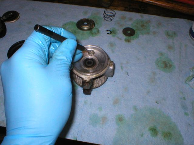 The nylon plug in the damper chamber