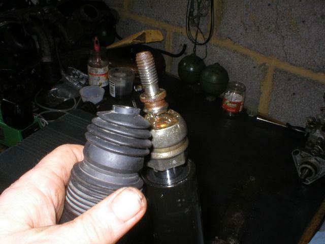 balljoint, groove and gaiter